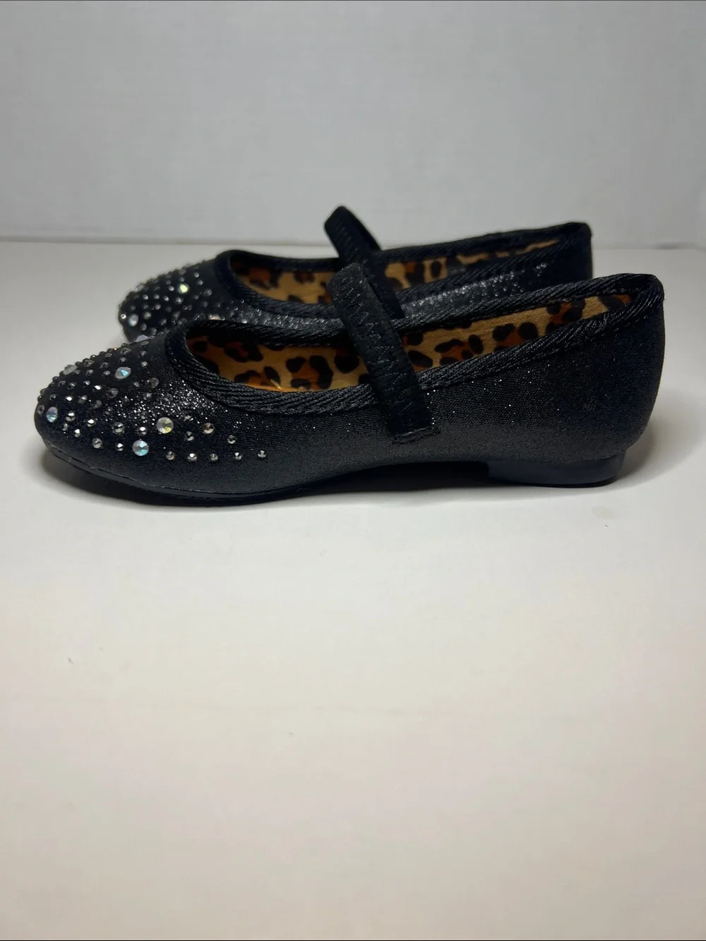 Hot Cakes Toddler Girls Lil Gusto Black Rhinestone Sparkly Dress Shoes Size 8M